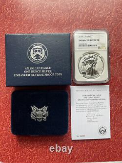 2019-S Silver American Eagle Enhanced Reverse Proof NGC PF70 With COA