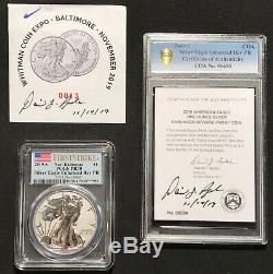 2019-S Silver Eagle Enhanced Reverse Proof PCGS PR70 Baltimore Coin #13 Signed