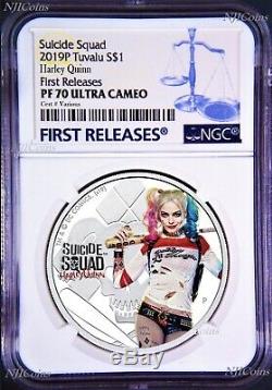 2019 Suicide Squad Harley Quinn Proof $1 1oz Silver COIN NGC PF 70 FR