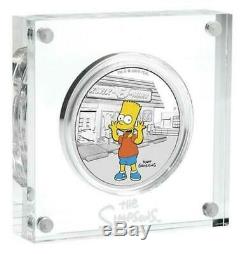 2019 The Simpsons Homer & Bart 1oz Silver Proof Coin Perth Mint