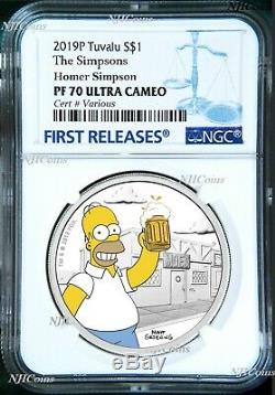 2019 The Simpsons Homer Simpson Proof $1 1oz Silver COIN NGC PF 70 FR