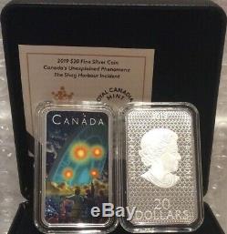 2019 UFO Shag Harbour Incident Unexplained Phenomena $20 Silver Proof Coin