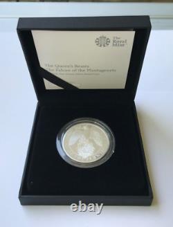 2019 UK The Queen's Beasts The Falcon 1 Oz Silver £2 Proof Coin in OGP