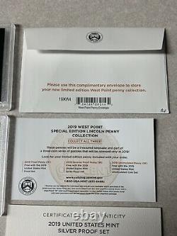 2019 US MINT SILVER PROOF SET & W REVERSE LINCOLN CENT PENNY 11 Coins FREE