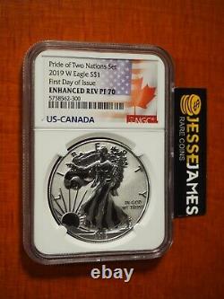 2019 W Enhanced Reverse Proof Silver Eagle Ngc Pf70 Fdi From Pride Of Nations
