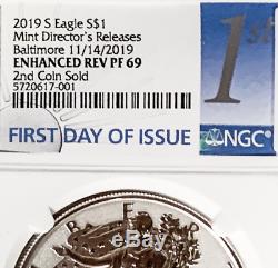 2019-s Enhanced Reverse Proof Silver Eagle SECOND COIN SOLD! BALTIMORE! FDOI