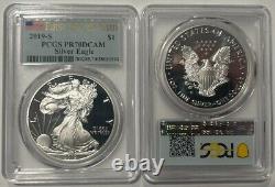 2019-s First Day Of Issue Silver American Eagle Pr70 Dcam Pcgs