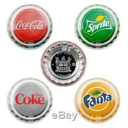 2020 6g Fiji Coca-Cola Vending Machine Silver Proof Four Coin Set PRE-ORDER
