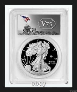 2020 American Silver Proof Eagle PCGS PR 70 V75 Privy WWII Anniversary July 4th