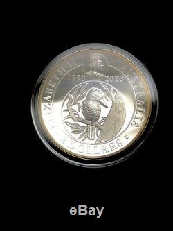2020 Australia Kookaburra 2 oz SIlver Gilded High Relief Proof Coin 1,000 Minted