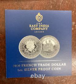 2020 East India Company 1 oz. Silver Proof Coin French Trade Dollar