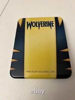 2020 Fiji Marvel Wolverine Colorized 1 oz. 999 Silver Proof Coin mintage 2500
