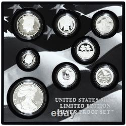 2020 Limited Edition Silver Proof Set Black Box & COA 7 Coins and Silver Eagle