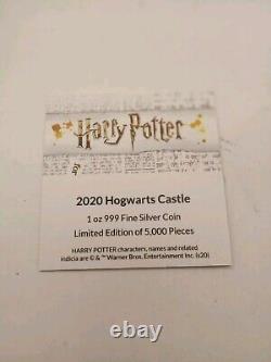 2020 Niue $2 Harry Potter #1 Hogwarts Castle Silver Proof Coin OGP BOX/COA