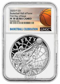 2020 P $1 Basketball Hall of Fame Silver Dollar Proof Coin NGC PF70 FDI PRESALE