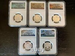 2020 S 10 Coin Silver Proof Set Ngc Pf70 Dcam Early Releases (+ 2020 W Nickel)