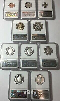 2020-S NGC PF70 (10) COIN SILVER PROOF SET tcs. 25 FIRST DAY ISSUE PF 70