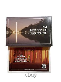 2020-S US Mint SILVER Proof Set OGP & COA 11 Coins WITH W NICKEL