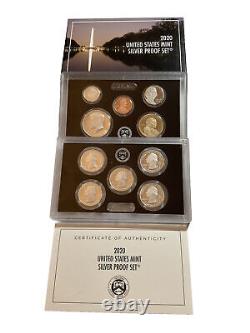 2020-S US Mint SILVER Proof Set OGP & COA 11 Coins WITH W NICKEL