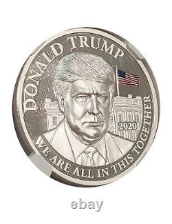 2020 Silver 1 oz Donald Trump High Relief Early Releases NGC PF70 Ultra Cameo