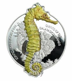 2020 Solomon $2 1 oz Silver Giants of the Galapagos Giant Seahorse Proof Coin