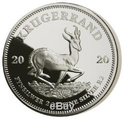 2020 South Africa 2 oz Silver Krugerrand Proof R2 Coin GEM Proof SKU60151
