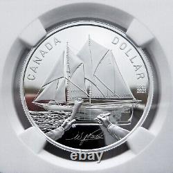 2021 $1 Canada Silver Proof Bluenose Dollar 100th Anniversary Ngc Pf70 Ucam