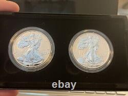 2021 American Eagle 1 Oz Silver Reverse Proof Two-Coin Set Designer Edition