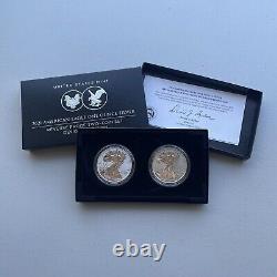 2021 American Silver Eagle One Ounce Reverse Proof Two-Coin Set Designer Edition