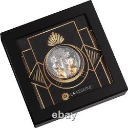 2021 Cook Islands Morgan and Peace 1oz Silver Gilded Proof Coin