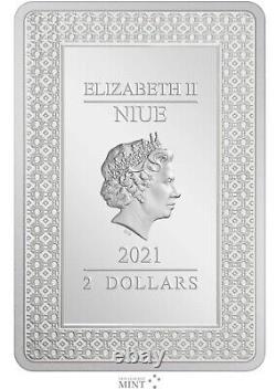 2021 Niue Tarot Card The Emperor 1 oz. 999 Silver Proof Coin Only, 2000 Minted