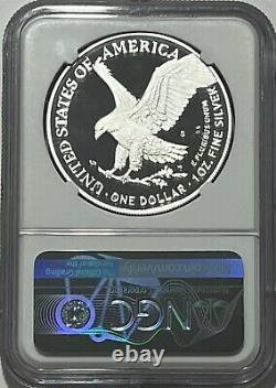 2021 S $1 T-2 Ngc Pf70 Ultra Cameo Proof Silver Eagle Landing 35th Anniv. Label