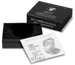 2021 S Proof $1 American Silver Eagle, Type 2, Ngc Pf70uc Fdoi, Eagle/mtn Label