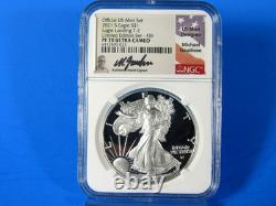 2021 S & W, 6-Coin, Limited Edition Silver Proof Set NGC Pf 70 Ucam, FDOI Sign