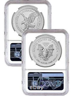 2021-S & W Two-Coin Eagle Set Reverse Proof Type 1 & 2 Designer Edition NGC PF70
