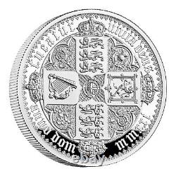 2021 UK 2oz Silver Proof COINS (Gothic Crown Quartered Arms & Crown Portrait)
