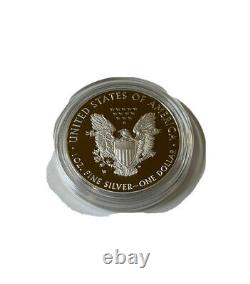 2021-W American Eagle One Ounce 99.9% Silver Proof TYPE 1 Coin OGP & COA 21EA