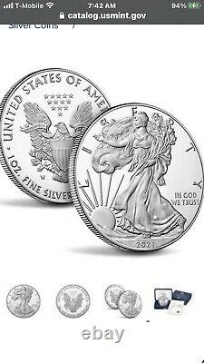 2021-W American Eagle One Ounce Silver Proof Coins