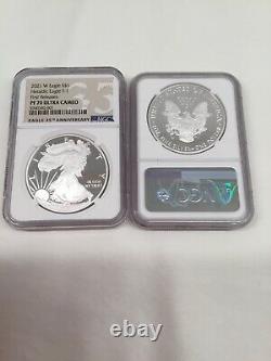 2021 W American Silver Eagle Proof Type 1 Ngc Pf70 First Releases 35th Anniv
