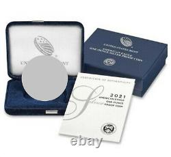2021 W PROOF SILVER EAGLE, HERALDIC TYPE 1, NGC PF70UC 1st RELEASE, LIMITED