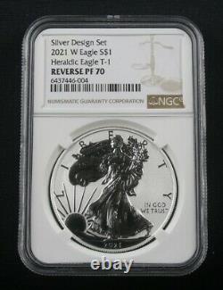 2021 W Silver Eagle Reverse Proof Type 1 Ngc Pf 70