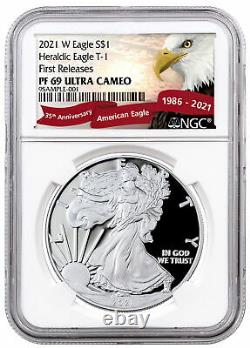2021 W Silver Proof American Eagle NGC PF69 UC FR Exclusive Eagle Label