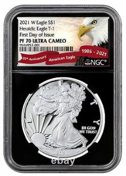 2021 W Silver Proof American Eagle NGC PF70 UC FDI BC Exclusive Eagle Label