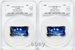 2022 (2) CANADA SILVER 1oz YUKON ENCOUNTER COINS PCGS PR70 FDI With25C PROOF SET