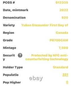 2022 (2) CANADA SILVER 1oz YUKON ENCOUNTER COINS PCGS PR70 FDI With25C PROOF SET