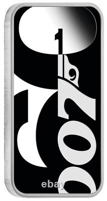 2022 60 YEARS OF BOND 1oz SILVER PROOF RECTANGULAR Colored $1 COIN JAMES 007