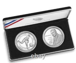 2022 American Silver Proof Jackie Robinson Silver Dollar Coin & Silver Medal Set