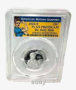 2022 American Silver Proof Womens Quarter 5 Coin Set PCGS PR70, PR69, PR68