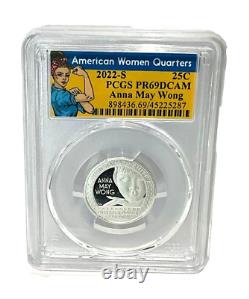 2022 American Silver Proof Womens Quarter 5 Coin Set PCGS PR70, PR69, PR68