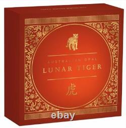 2022 Australia 1oz Silver Proof Opal Coin Lunar Year of The Tiger Series